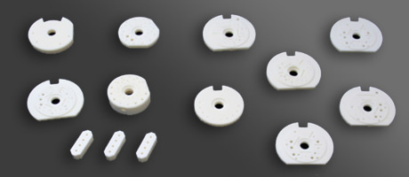 Ceramic parts for medical equipment and analyzers